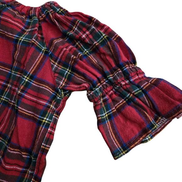 Baby Girl Contrast Doll Plaid Smock Tunic Christmas Holiday Handmade Size 24mos - Picture 3 of 3